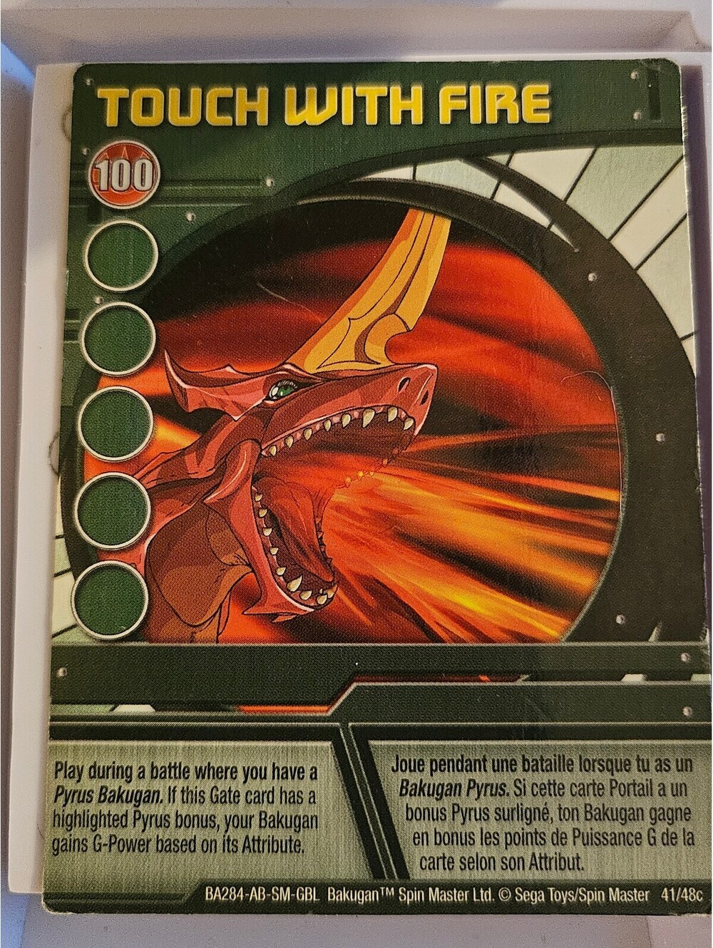 Bakugan Battle Brawlers Touch With Fire 41/48c BA284 - as shown